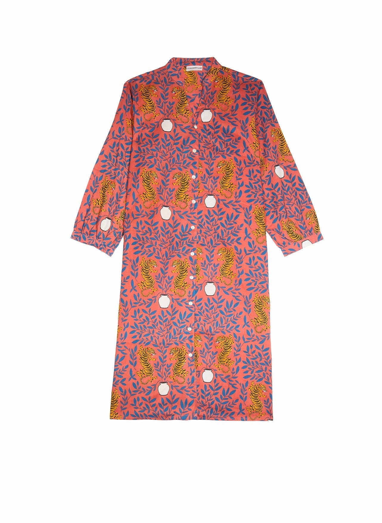 Curiosity Lab - Wholesale Dress - Women's - Night Dress Straight cut long sleeve Indian cotton5