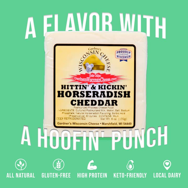 Gardner's Wisconsin Cheese and Sausage - Wholesale Cheese - Horseradish Cheddar Cheese2