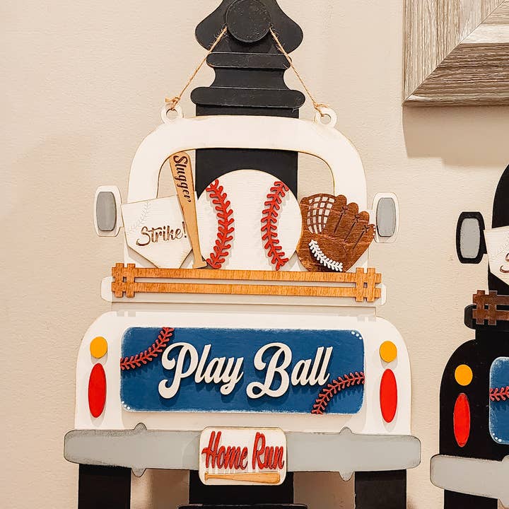 Hollow Grove Designs - Wholesale Door Hanger - Baseball Truck Insert | Interchangeable Truck Door Hanger2