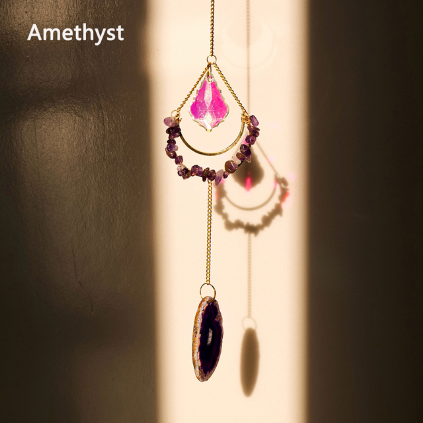 Crystolver (We Cover All Import Fees) - Vendita all'ingrosso Acchiappasole - Teardrop Crystal Agate da Appendere - Suncatcher con Cristalli8