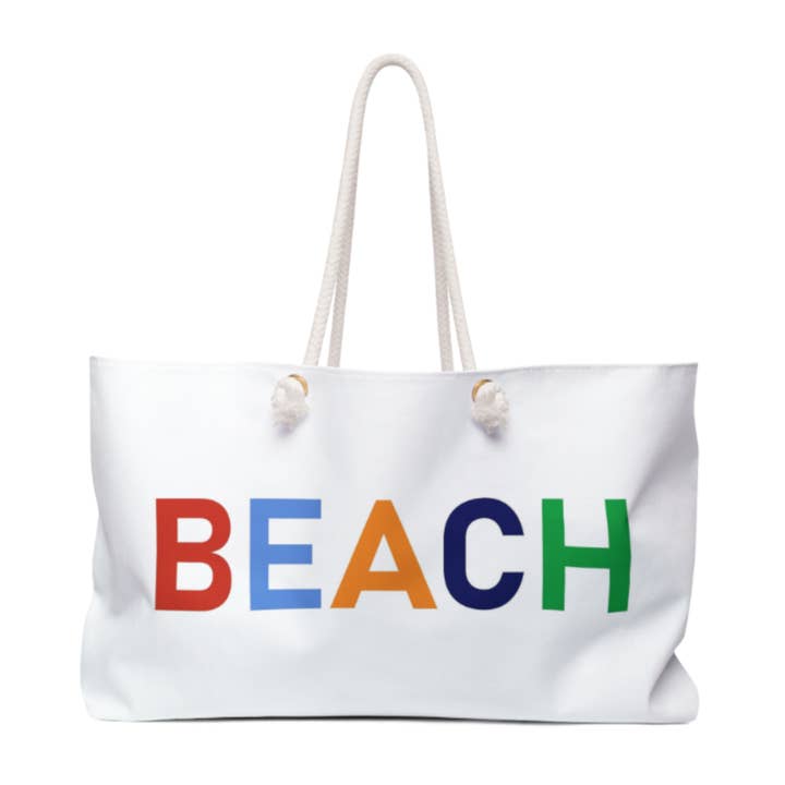 Sac fourre-tout Weekender - COLORFUL BEACH pour la vente par Peachy Pendants