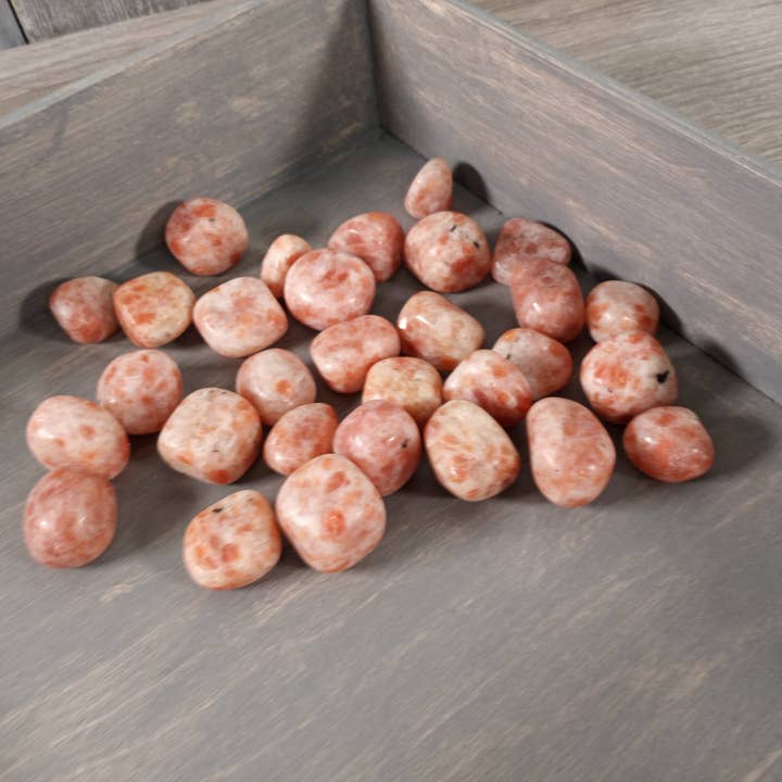 Keystone Crystals - Wholesale Spiritual Stone/Crystal - Sunstone Tumbled Stones Sold by the 1 Pound Bag3