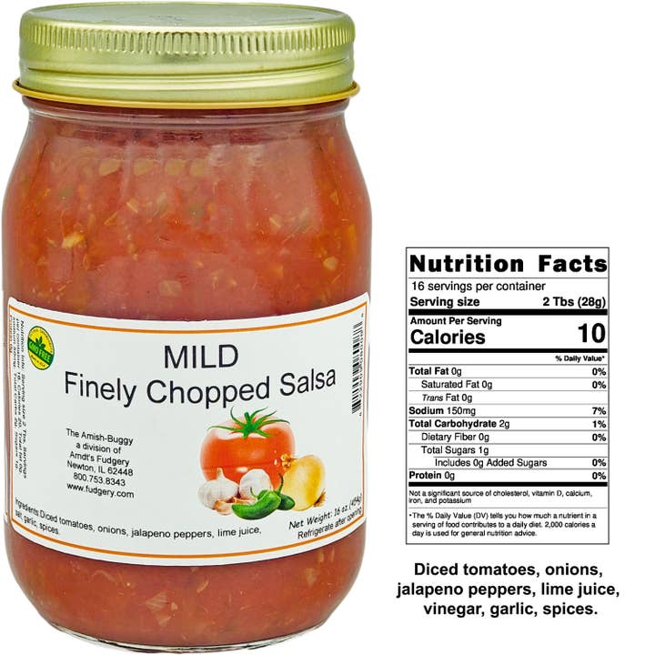 Arndt's Fudgery LLC - Wholesale Salsa - Amish Fresh Made Salsa 16 oz. Jar18