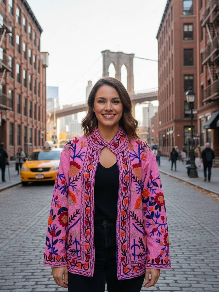 PINK SUZANI JACKET for wholesale by AMRANIS