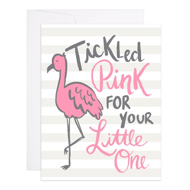 Tickled Pink - Baby Shower Card for wholesale by 9th Letter Press