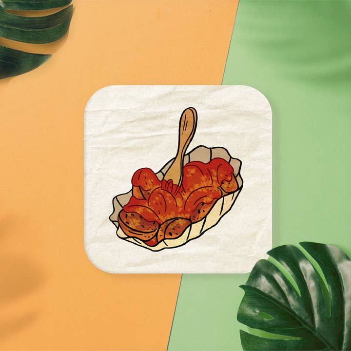 Stadtliebe® | Cartolina da birra berlinese «Curry Wurst» per la vendita all'ingrosso da parte di Stadtliebe®