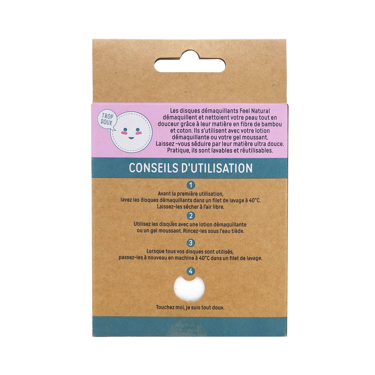 FRENCH TENDANCE – Engroshandel Makeupfjerner – Sæt med 6 vaskbare makeupfjerner-pads3