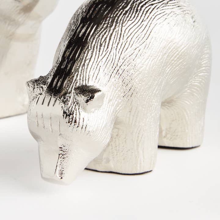 Koda Bear Sculptures, Silver for wholesale on Faire