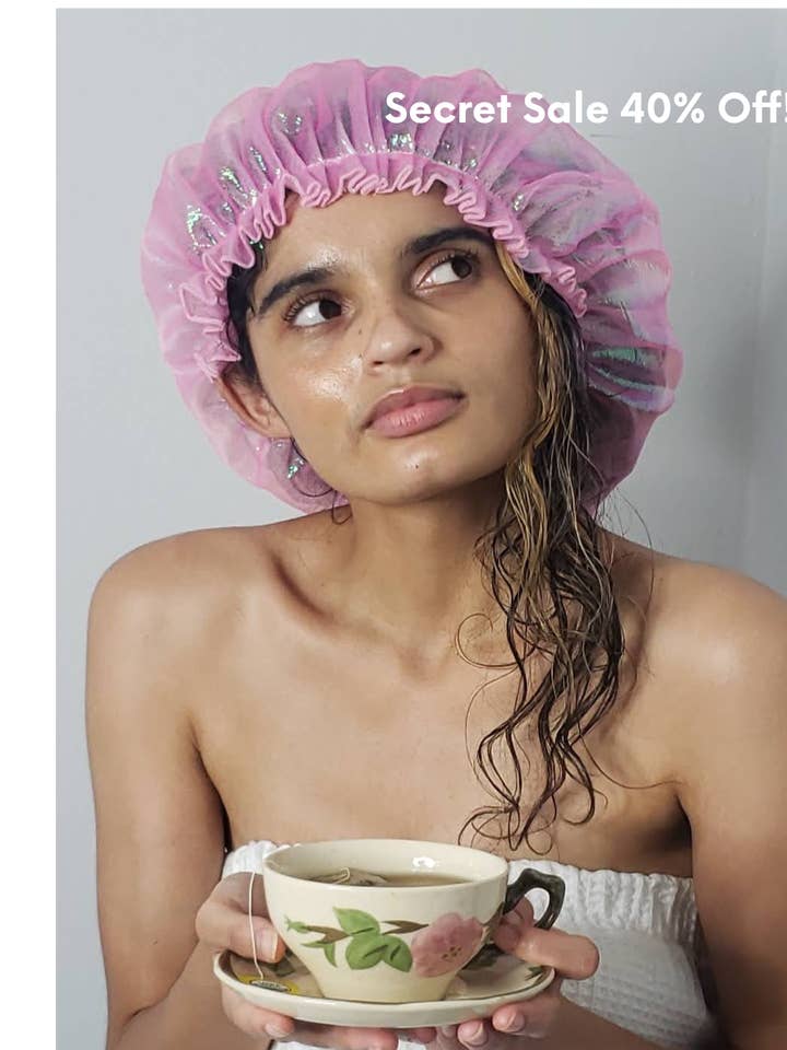 Bonnet de douche opalescent sirène Bathing Beauty pour la vente par Mimi A La Mode Hollywood