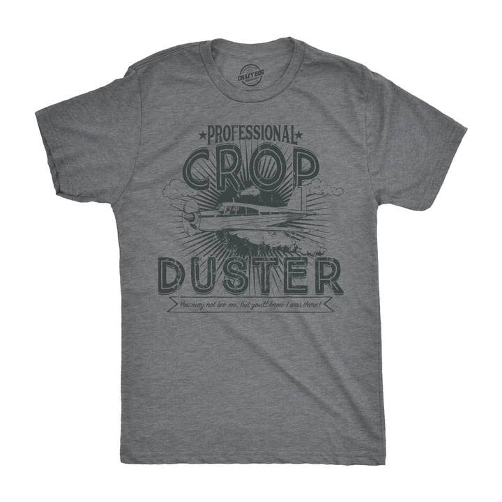 Professional Crop Duster Men's Tshirt toilet Graphic Tee for wholesale by Crazy Dog T-Shirts