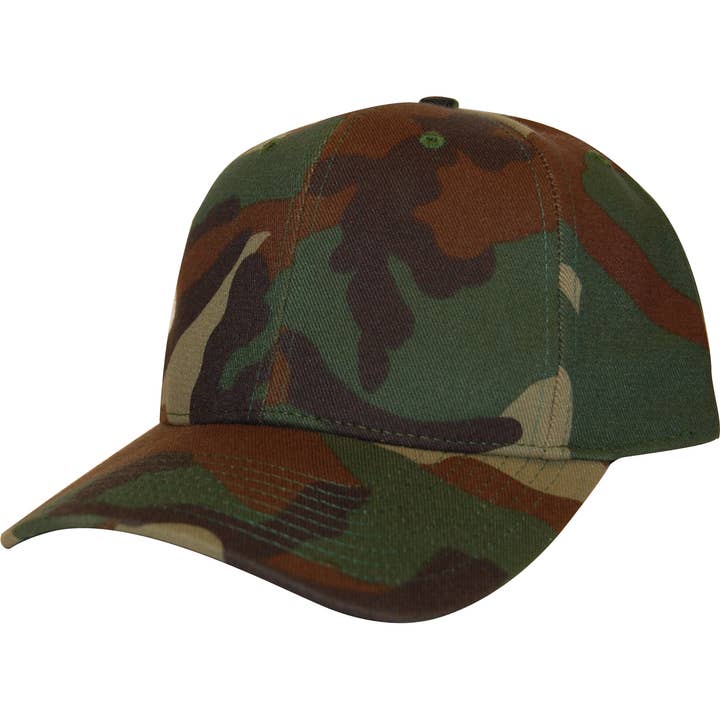 Casquette Woodland Camo à 6 panneaux - KL100WC pour la vente par Cali Headwear