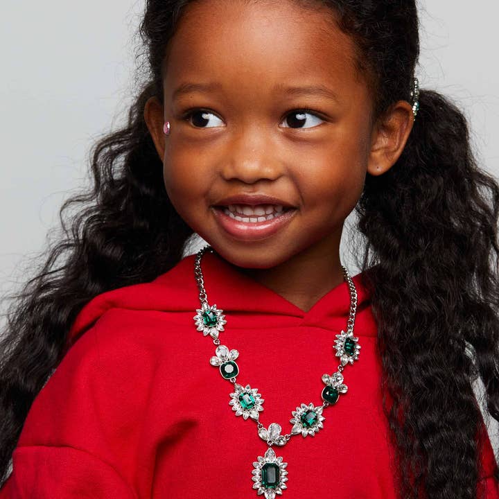 Super Smalls - Wholesale Jewelry Set - Emerald Green Necklace Set