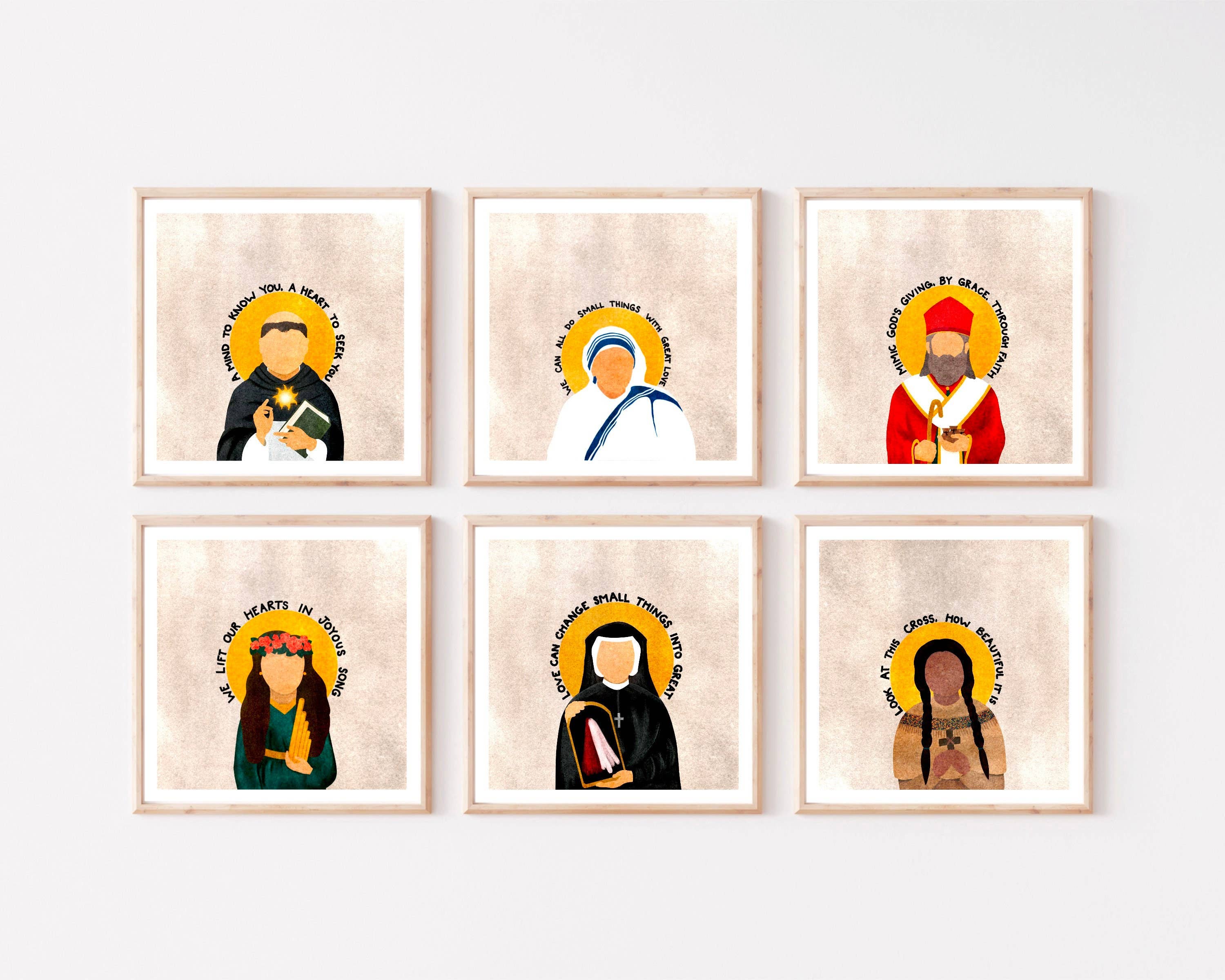 Small Things Print Co. - Wholesale Art Print - St. Nicholas Art Print, 6x6 in, St. Nick Wall Art, Christian2