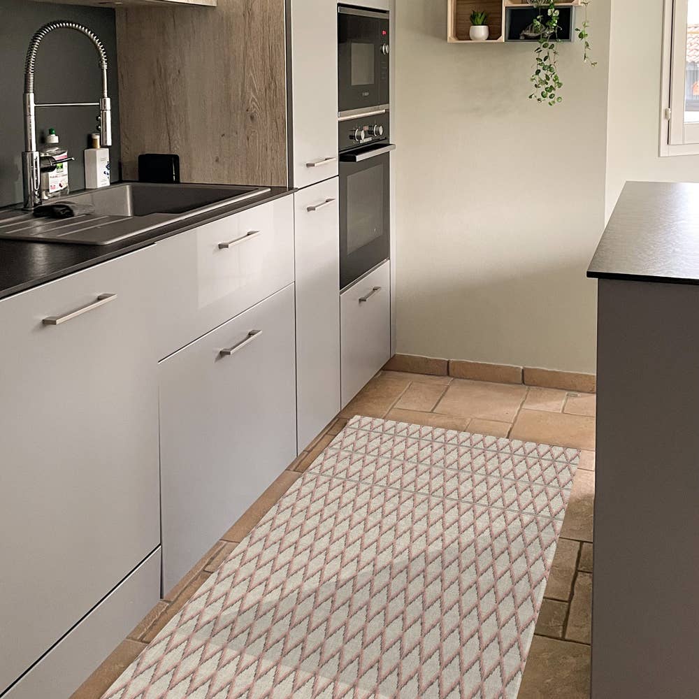 Tempaper & Co ® - Wholesale Floor Mat - Chevron Pink Vinyl Floor Mat, 36" x 90"1