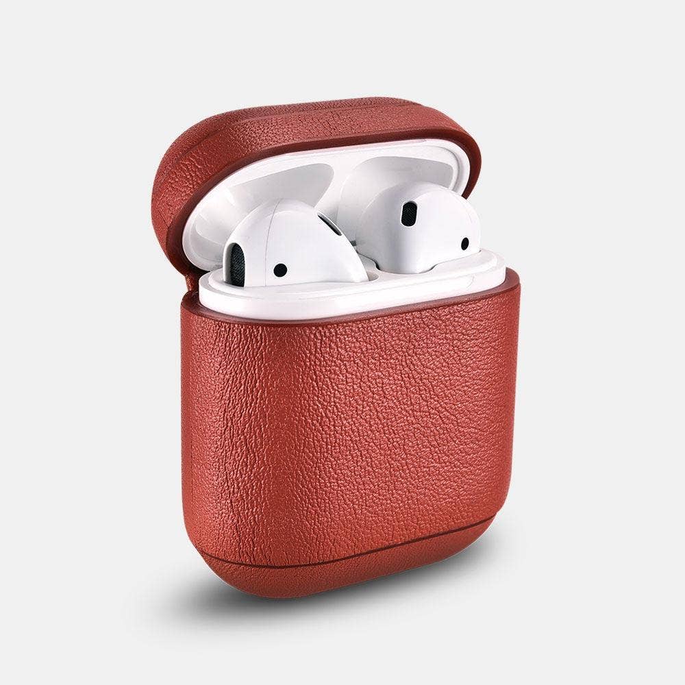 CairPods - Vendita all'ingrosso Custodia per auricolari/cuffie - Unisex - Custodia per AirPods 1 e 2 in pelle premium Napa - rossa1