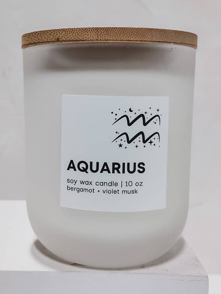 Aquarius Candle for wholesale by Intentional Goods