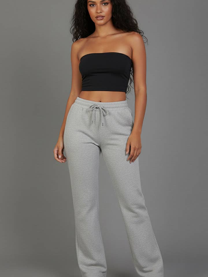 CAPELLA APPAREL – wholesale Mjukis- och joggingbyxor – Dam – Dragsko Waist Slant Pocket Sweatpants6