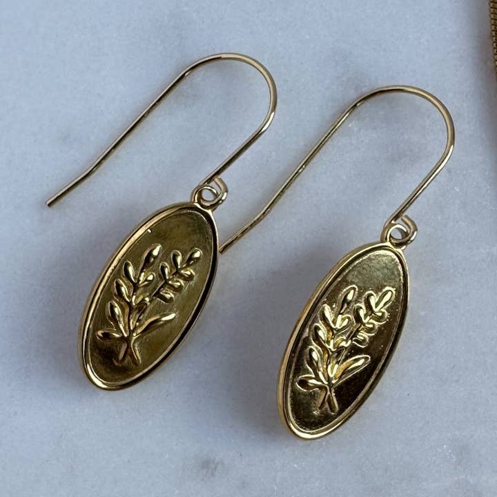 Oval Leaf Earrings for wholesale by Alexandra Kathlyn Accessories
