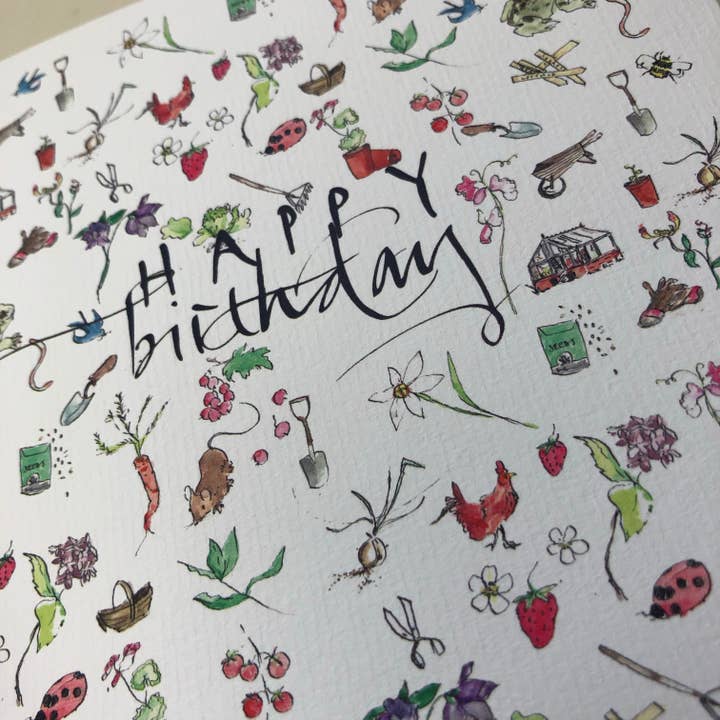 Edinburgh Letters - Vente Cartes d'anniversaire - Carte d'anniversaire Gardener's Happy Birthday2