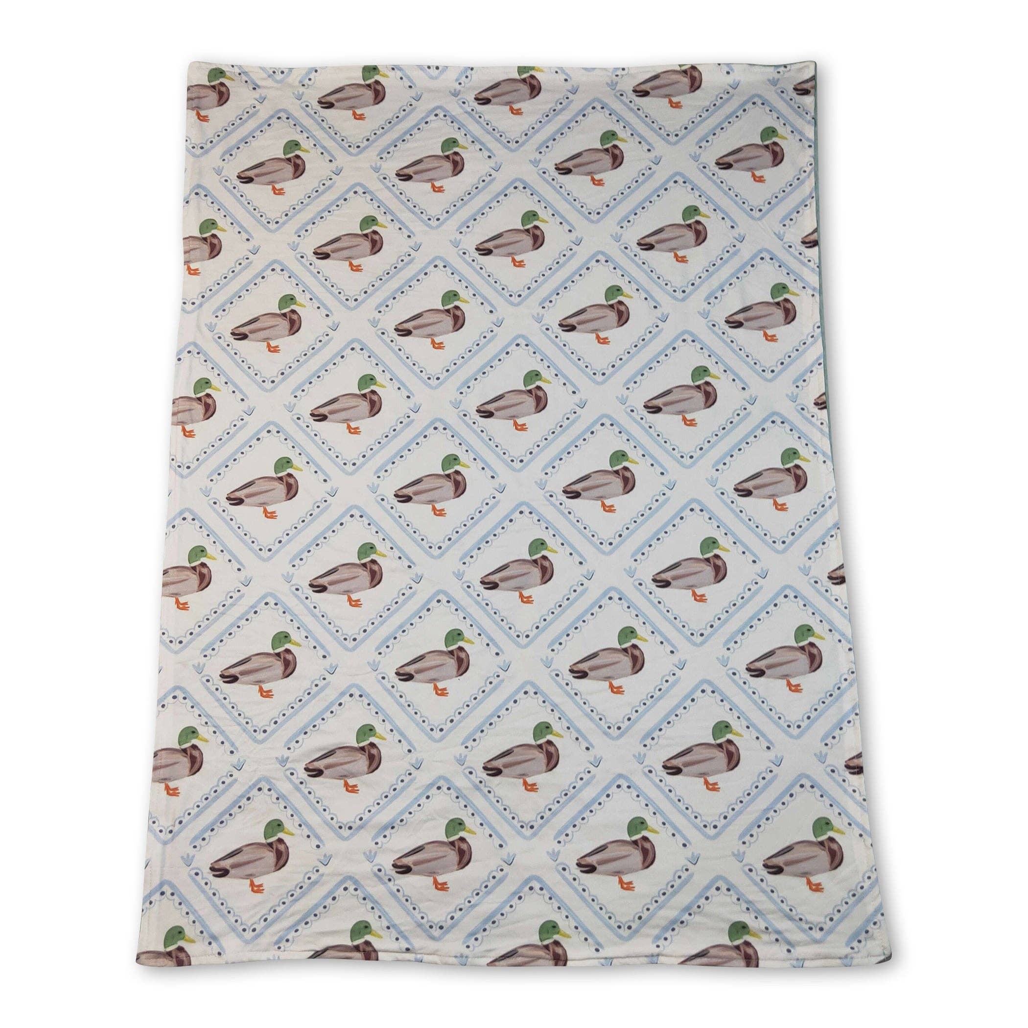 Yawoo Garments - Wholesale Bedding Blanket - Kids & Baby - Green minky polka dots duck baby kids blankets1