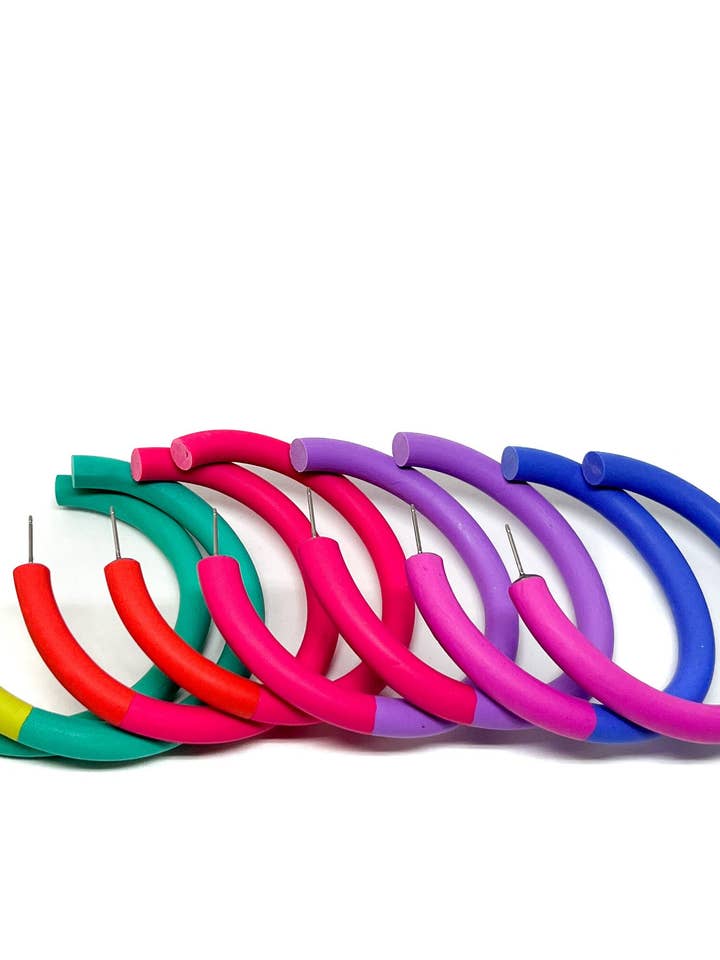 Farve Blokeret Hoops - Large for engroshandel hos Hillside Studio