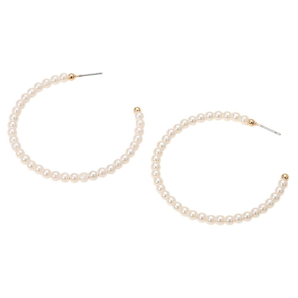 Sensibling Corp. - Wholesale Hoop Earrings - Pearl Hoop Earrings2