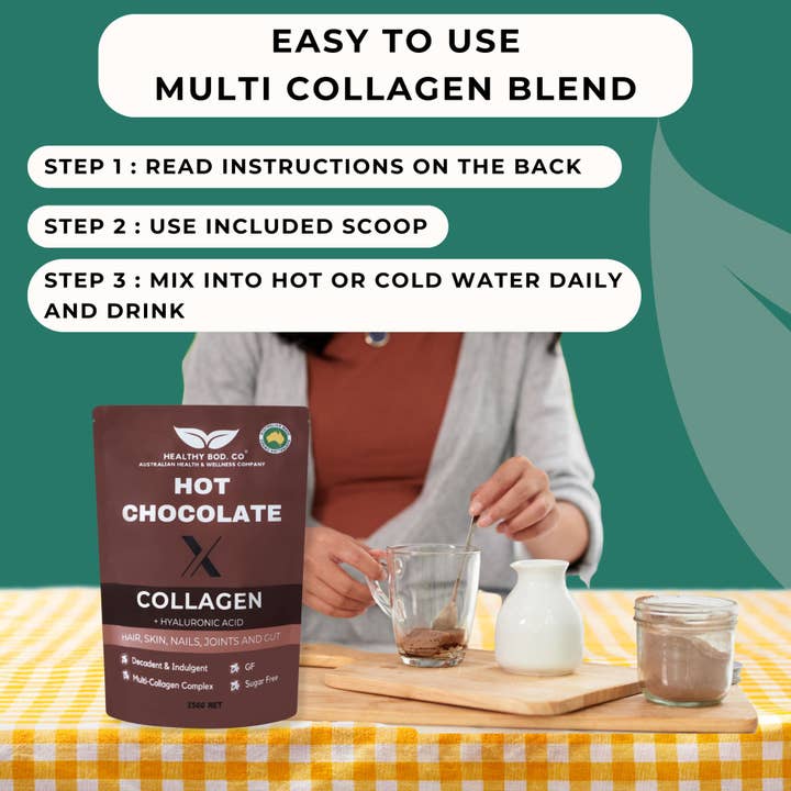Healthy Bod Co - Wholesale Protein/superfood powder - Hot Chocolate X 5 Collagen and Hyaluronic Acid Blend 250g15
