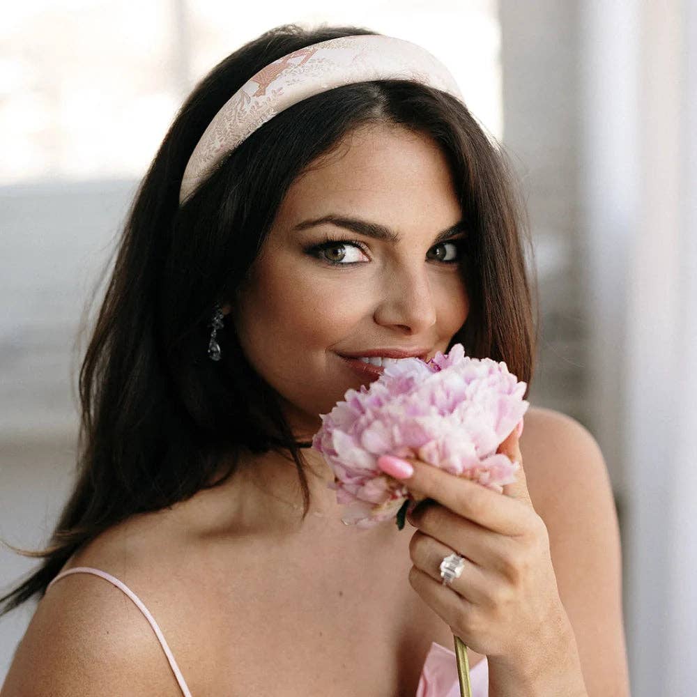 Chateau Perle - Wholesale Fashion Headband - Women's - Orchid Blush Silk Headband2