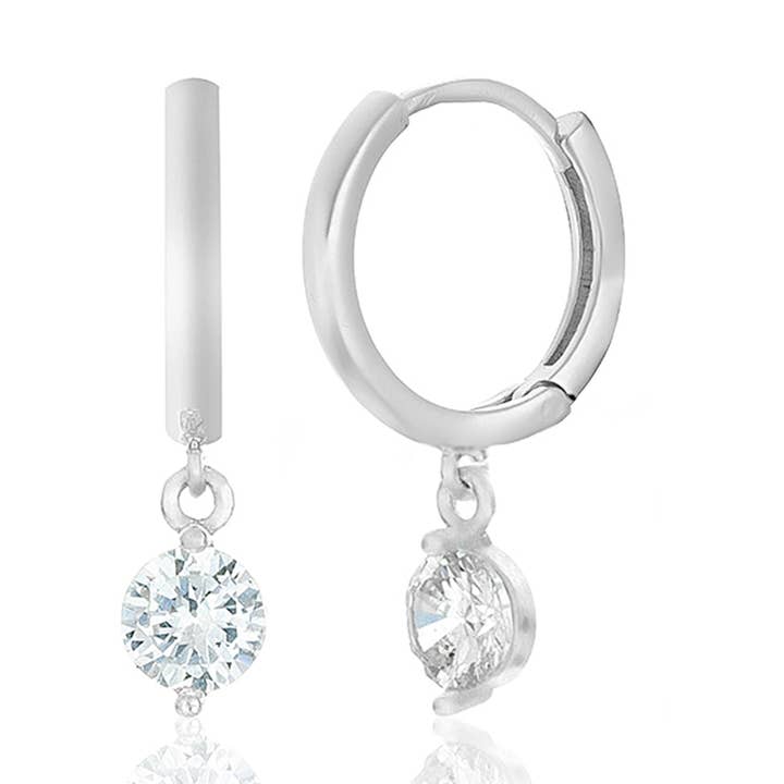 Solitär-Ohrring aus 925er Sterlingsilber für Damen für den Großhandel von Azuris Silver