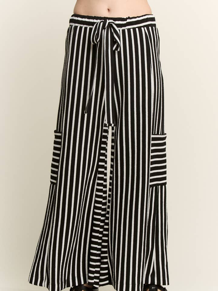 STRIPE WIDE LEG PANTS for wholesale by JADE BY JANE