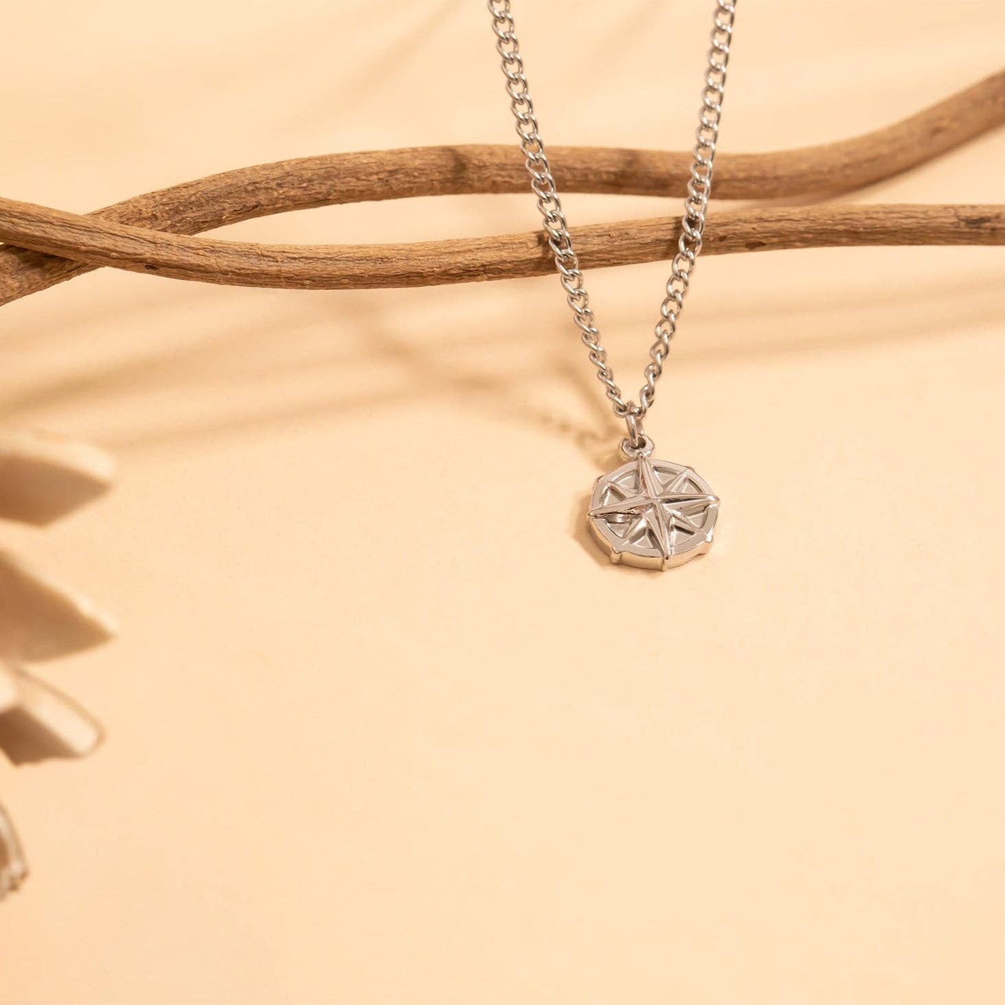 WJW - Wholesale Individual Charm/Pendant - 18K Gold PVD Stainless Steel Compass Charm9