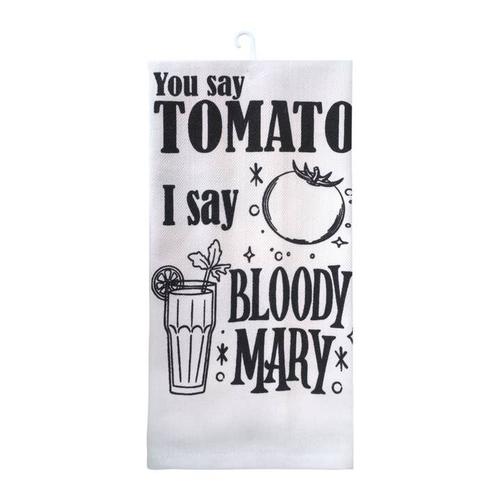 Duke Imports - Wholesale Tea Towel - "You Say Tomato, I Say Bloody Mary" Decorative Kitchen Towel