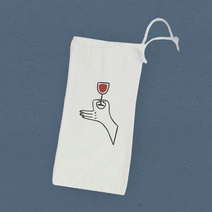 Wine Etiquette - Canvas Wine Bag for wholesale by Boheme Bliss