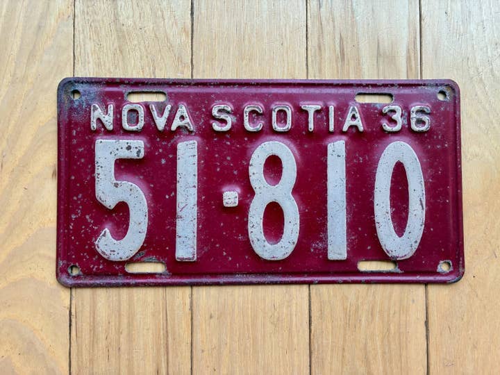 1936 Nova Scotia License Plate for wholesale by RusticPlates