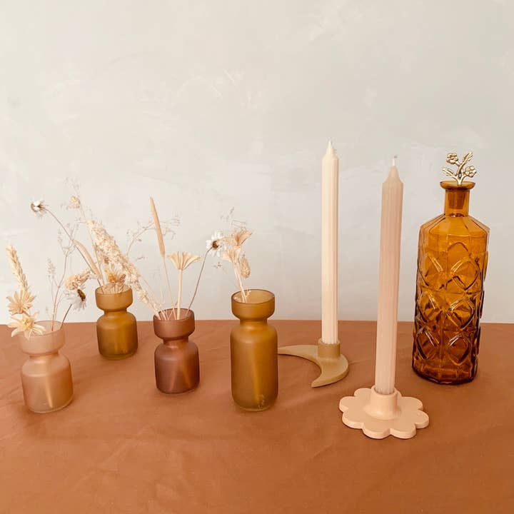 À la collection - Wholesale Vase - Small vase frosted glass mustard ♻︎6