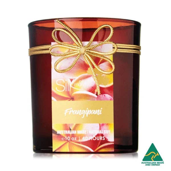 Silk oil of Morocco - Wholesale Jar/filled candle - Frangipani - Amber Natural Soy Candle5