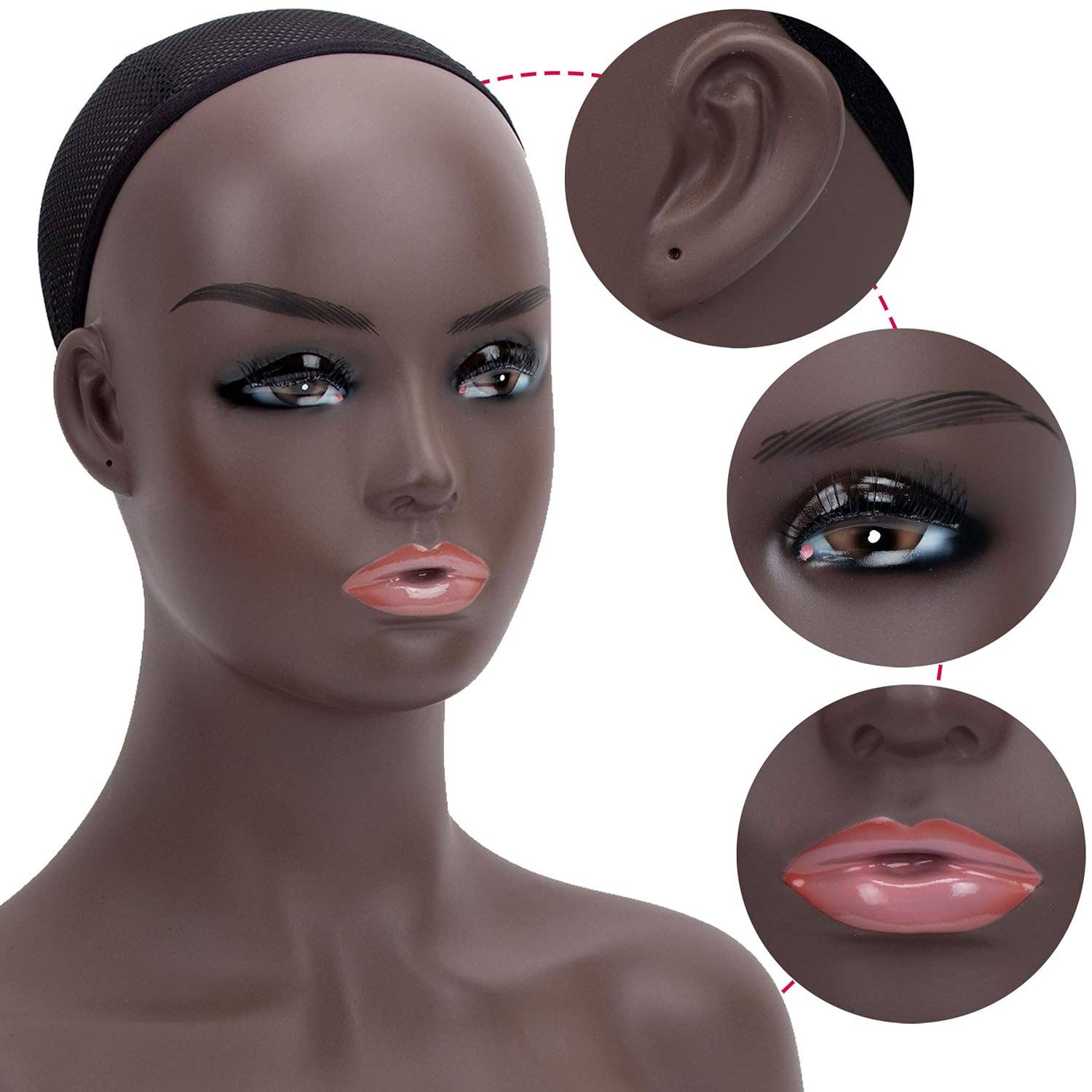 A1 PACIFIC INC. – wholesale Mannequin – Realistic Mannequin Head Bust Wig Display and Styling15