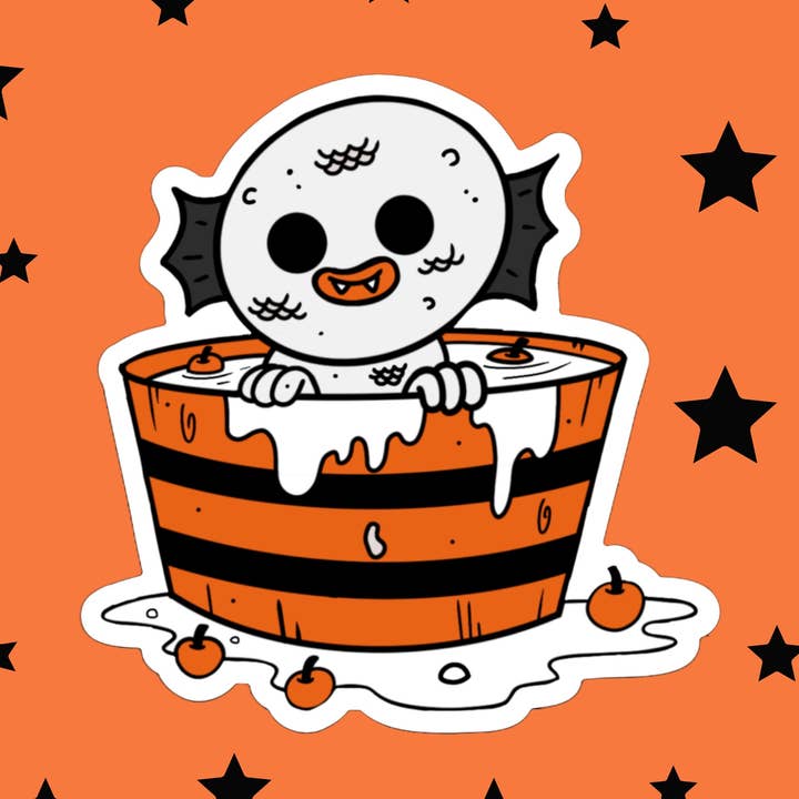 Halloween Party Sticker | Monster Mash Sticker | Spooky Cute Stickers | Gillman Sticker for wholesale by Spooky Shake Studios