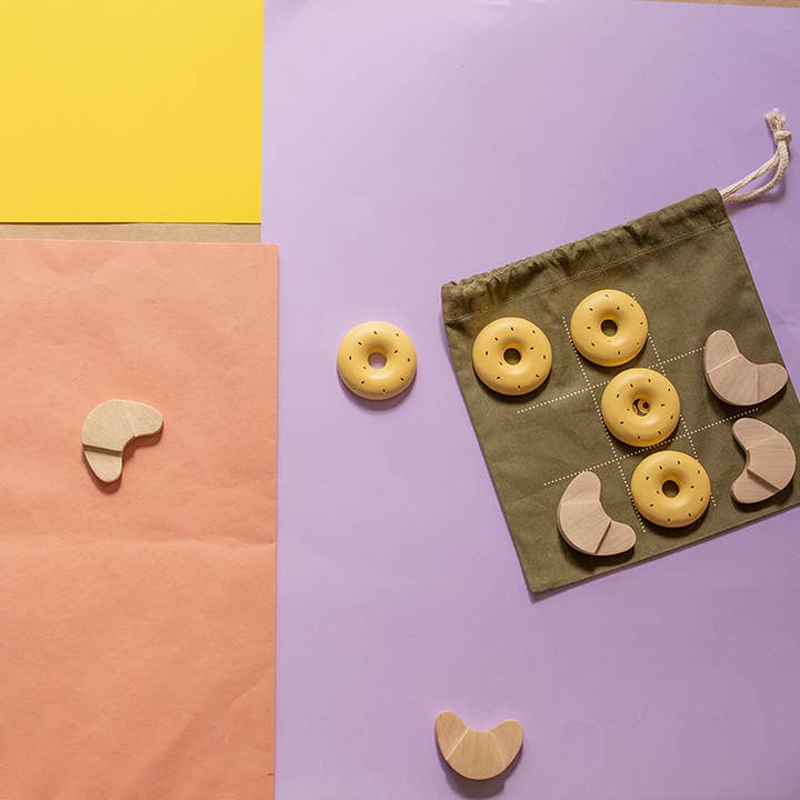 Babai - Vente Jeux de société - Croissant ou beignet ? Jeu Tic Tac Toe