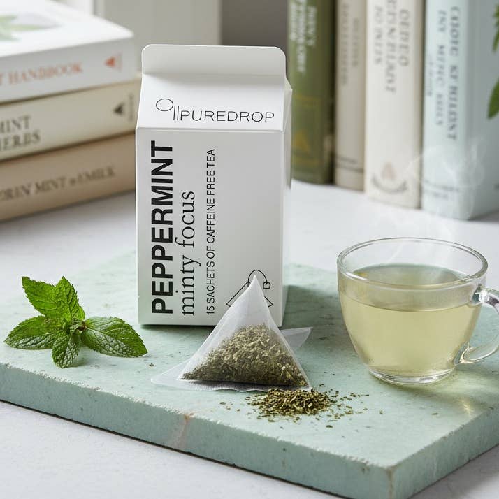 Minty focus 15 Sachets of Peppermint Tea for wholesale by Pure Drop