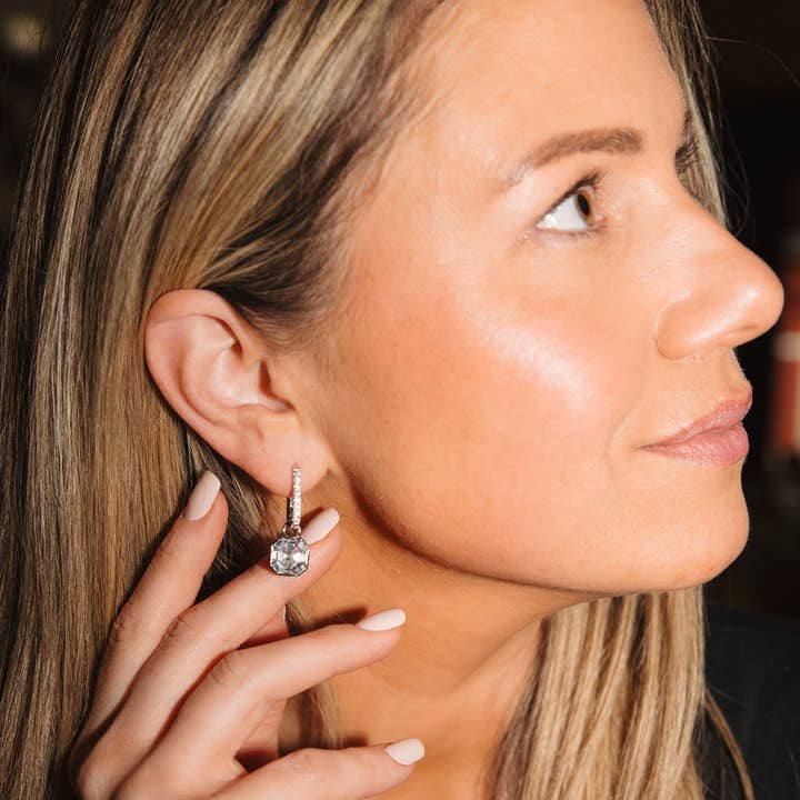 Chloe + Lois - Wholesale Hoop Earrings - Luxe Asscher Hoops2