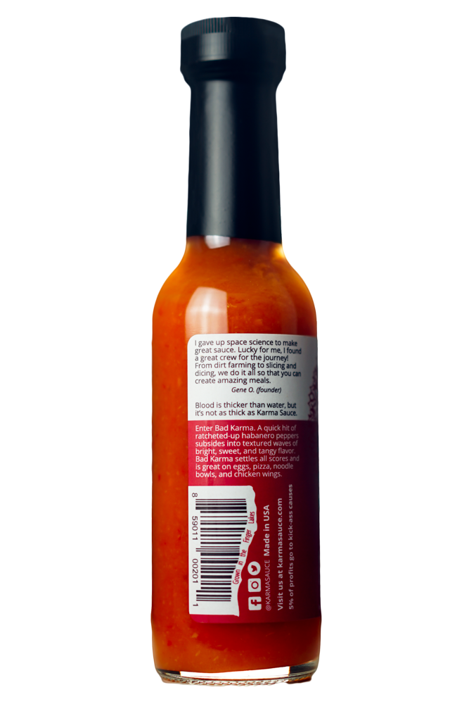 Karma Sauce - Vente Sauces piquantes - Bad Karma Sauce® vendu par lots de 61