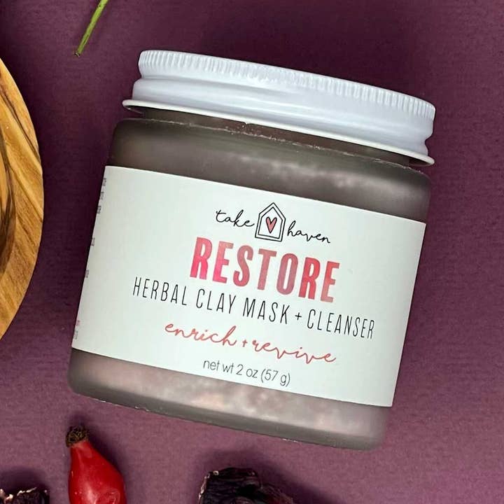 Herbal Clay gezichtsmasker + reiniger: RESTORE voor wholesale door Take Haven