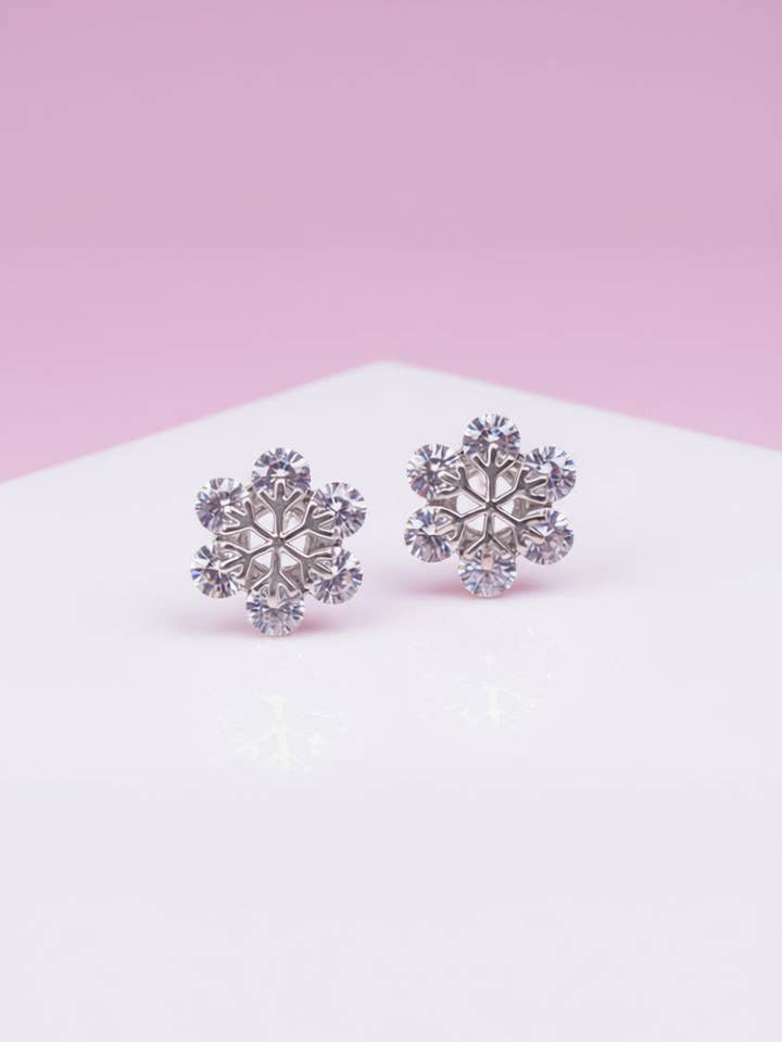 Snowflake Crystal Stud Earrings for wholesale by Arya Jewellery Wholesale