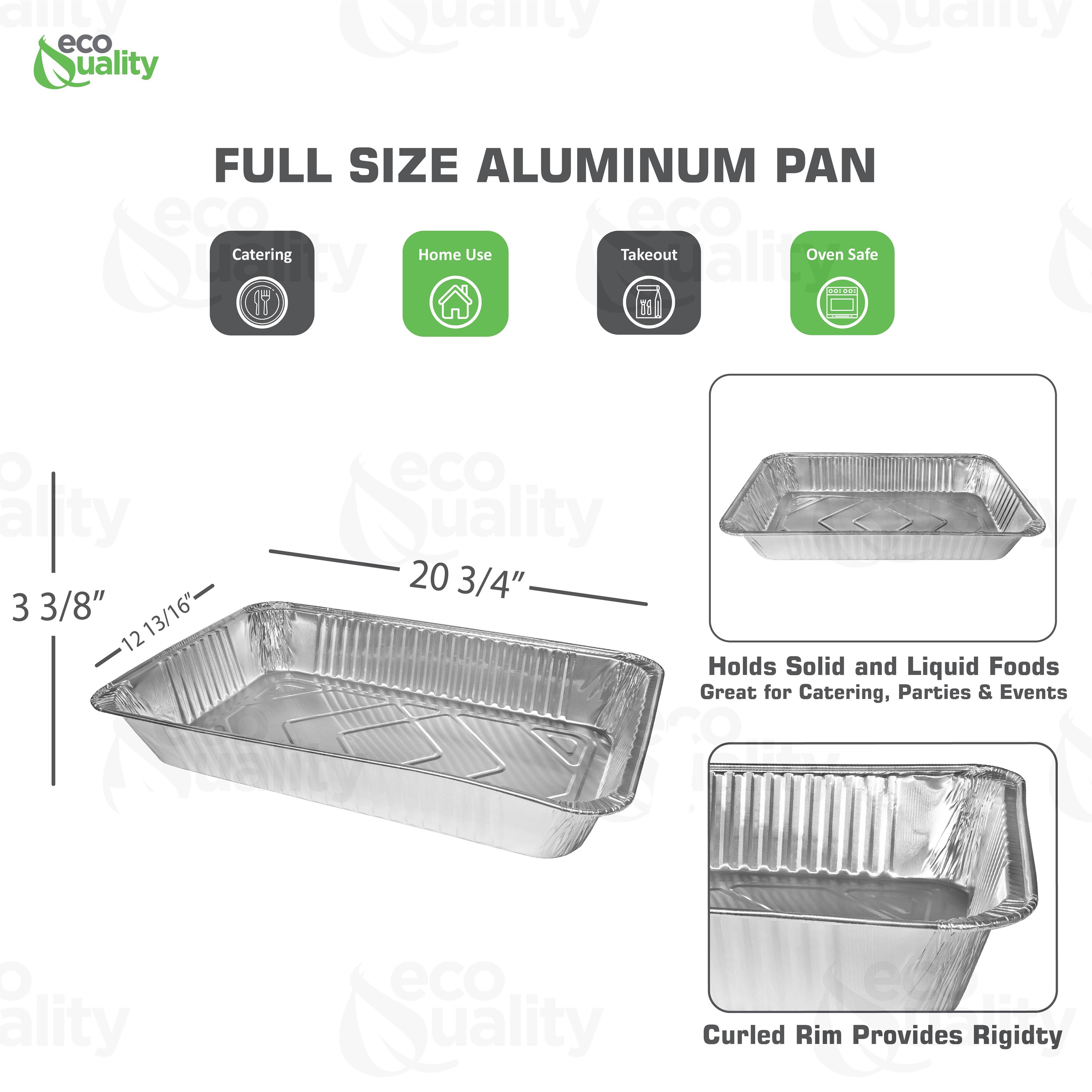 EcoQuality - Wholesale Baking Dish - Disposable 21" x 13" Full-Size Deep Aluminum Foil Roasting2