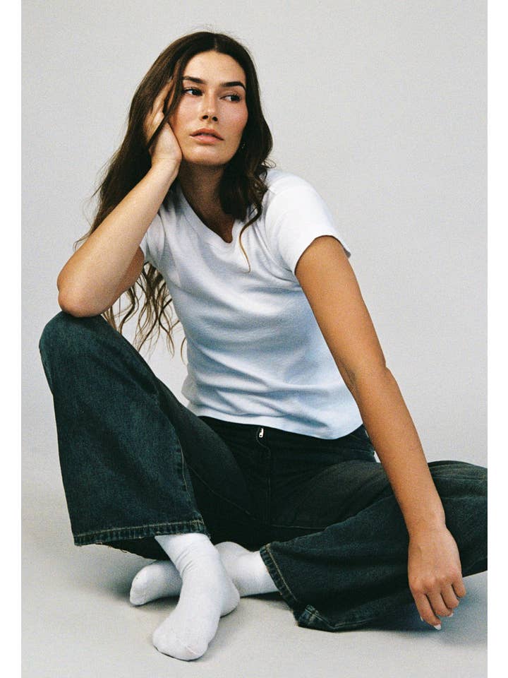 Weiss Vintage-Slub-T-Shirt für den Großhandel auf Faire3