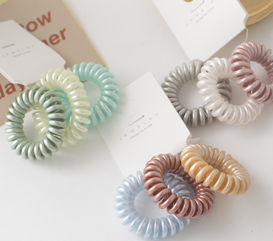 XO Fashion - Vente Élastique à cheveux - O3020, haute élasticité et absence de traces, couleur champagne brillant3