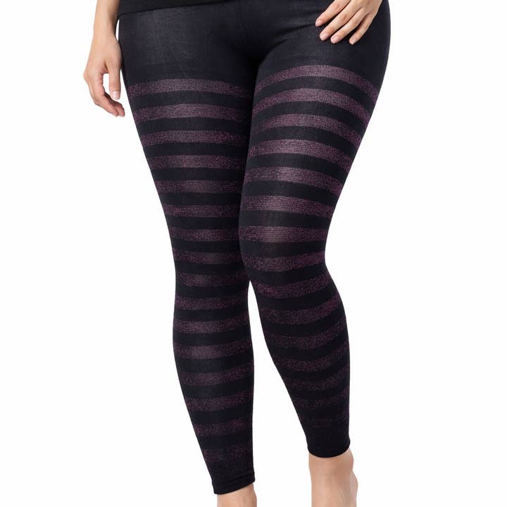 Collants encantadores Black Tutu 50 denier com roxo por atacado de NHP International