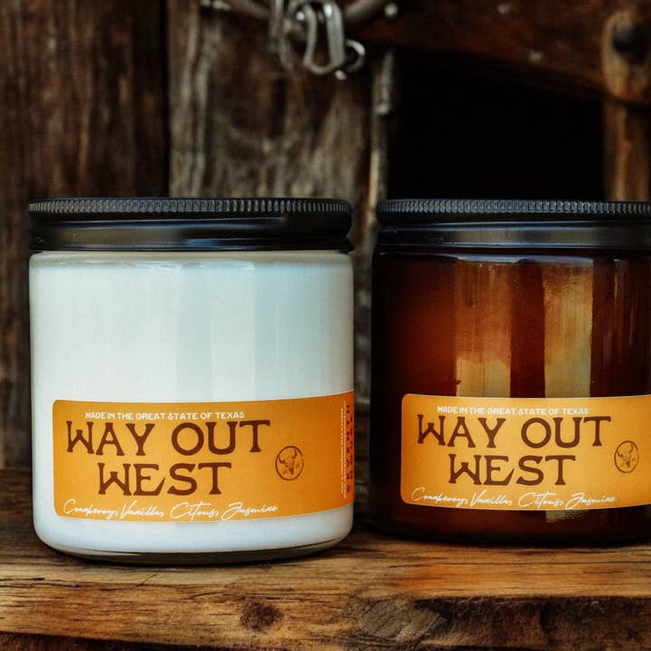 Seventh House Candle - Wholesale Jar/Filled Candle - WAY OUT WEST - Cranberry, Vanilla, Citrus Candle