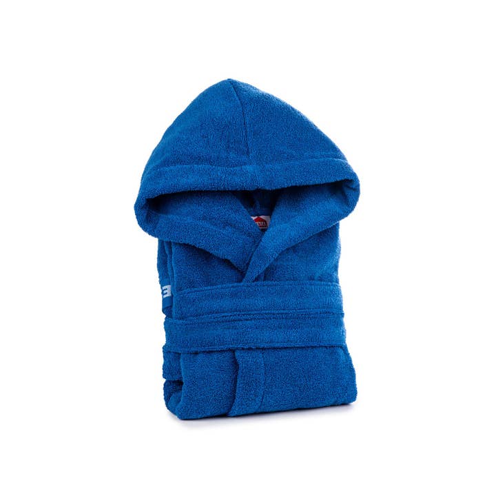 Hooded Cotton Bathrobe with Modern Discovery Logo for wholesale by caleffi spa